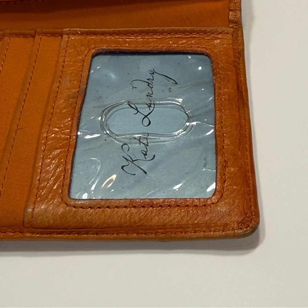 Kate‎ Landry Orange Leather Wallet